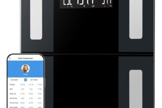 Personenwaage Körperfettwaage mit APP 250kg, Hohe
