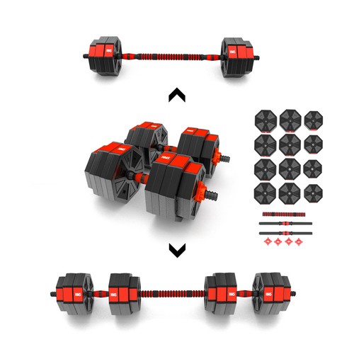 Hantelset 30kg Kurzhantel Langhantel Set Gewichte