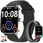 Smartwatch 1.85 Zoll Fitnessuhr mit Pulsuhr