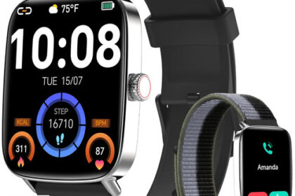 Smartwatch 1.85 Zoll Fitnessuhr mit Pulsuhr