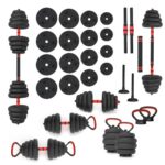 Hantel Set 30kg 6in1 Kurzhantel Langhantel