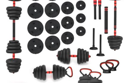 Hantel Set 30kg 6in1 Kurzhantel Langhantel