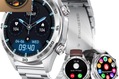 Smartwatch Herren Fitness Armbanduhr Blutdruckmessung Wasserdicht