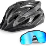 Fahrradhelm Set mit Sportbrille, atmungsaktiv, Rennradhelm,
