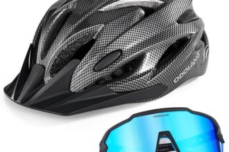 Fahrradhelm Set mit Sportbrille, atmungsaktiv, Rennradhelm,