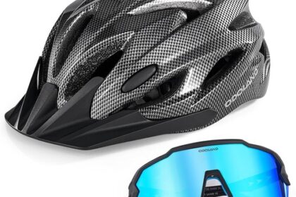 Fahrradhelm Set mit Sportbrille, atmungsaktiv, Rennradhelm,