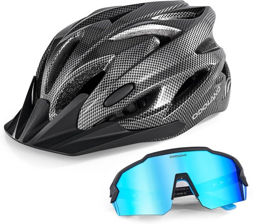 Fahrradhelm Set mit Sportbrille, atmungsaktiv, Rennradhelm,