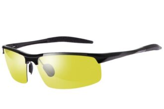 Herren Photochromatisch Sportbrille Polarisiert Rechteckig Sonnenbrille