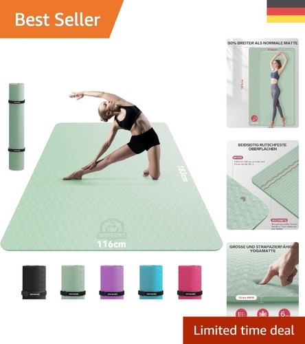 XXL Yogamatte 183cm x116cm - Rutschfest