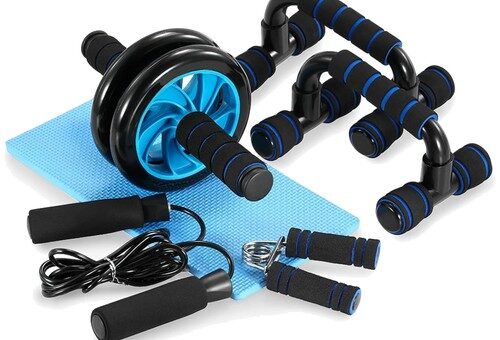Bauchroller Fitnessgeräte Set Sportgeräte Bauchtrainer Liegestützgriffe