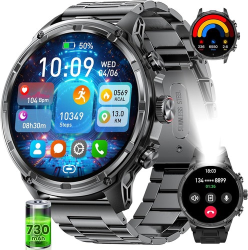 Smartwatch Herren,1.85‘’ HD Großes Display/710 Mah