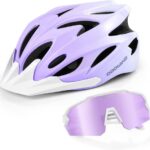 Fahrradhelm Set mit Sportbrille, atmungsaktiv, Rennradhelm,