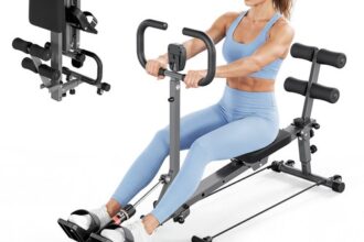 Rudergerät Klappbar Ruderzugmaschine Heimtrainer Fitnessgeräte 12