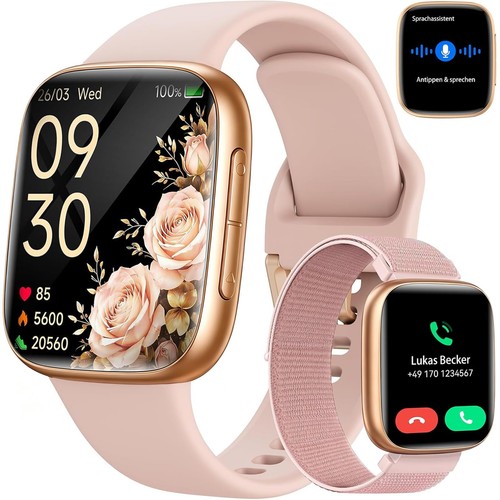 Smartwatch Damen Herren, 1,85″ AMOLED Touchscreen,
