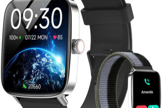 Smartwatch Yoever 1.85 Zoll Wasserdicht Fitness