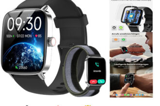 Smartwatch Yoever 1.85 Zoll Wasserdicht Fitness