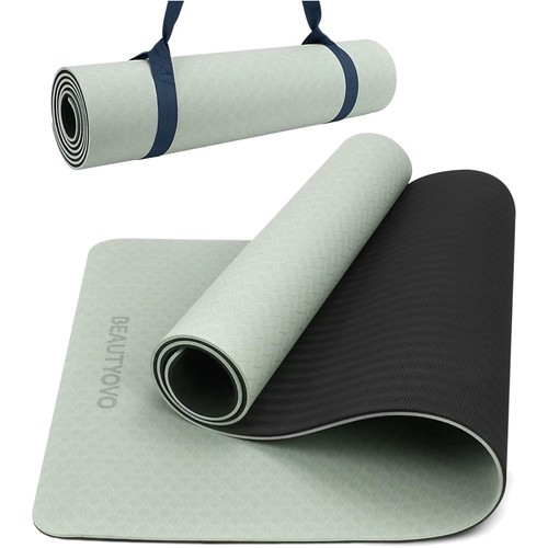 Yogamatte Rutschfest Pilates Fitnessmatte TPE 8mm