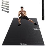 Yogamatte XXL, Breit, rutschfest, 183x122cm, 8mm