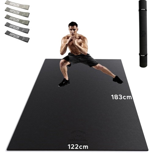 Yogamatte XXL, Breit, rutschfest, 183x122cm, 8mm