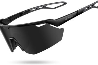 Lamicall Sportbrille UV400 Polarisiert Laufbrille Fahrradbrille