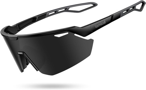 Lamicall Sportbrille UV400 Polarisiert Laufbrille Fahrradbrille