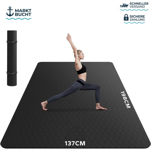 Yogamatte XXL Rutschfest Ultra Haltbar 198cm