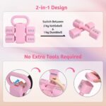 Kettlebell Set Verstellbar 1 kg Pink
