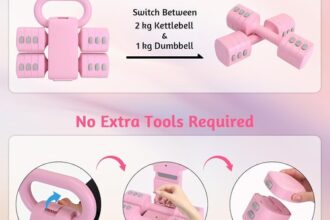 Kettlebell Set Verstellbar 1 kg Pink