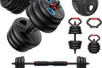 Hanteln Verstellbar 10kg-40kg 5-in-1 Set Langhantel
