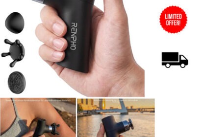 RENPHO Mini Massagepistole 4 Geschwindigkeiten USB