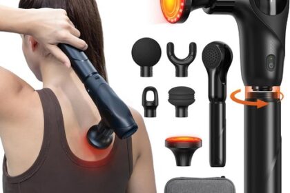 Massagepistole 3-in-1 mit Wärmefunktion und Rotem