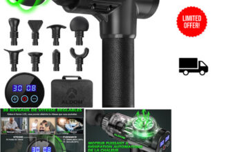 ALDOM Massagepistole 30 Stufen 8 Köpfe