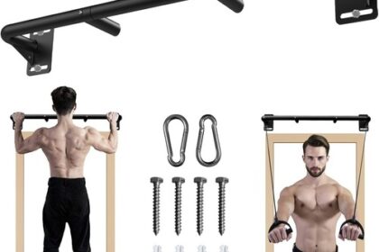 Klimmzugstange für Türrahmen, Stahlkonstruktion, Schwarz, 227kg